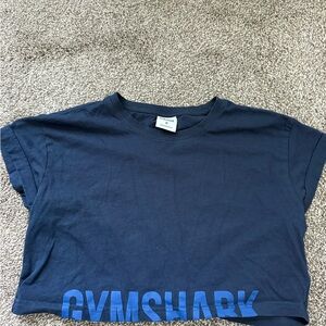 Gymshark Crop Top Navy Blue T-Shirt